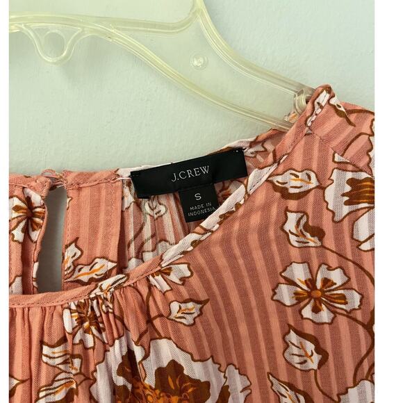 J. Crew Ruffle Sleeve Top Floral Office Casual Boho Colorful Career Size Small - Picture 8 of 13